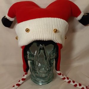 Ugly Funny Holday Christmas Beanie Hat Santa Legs